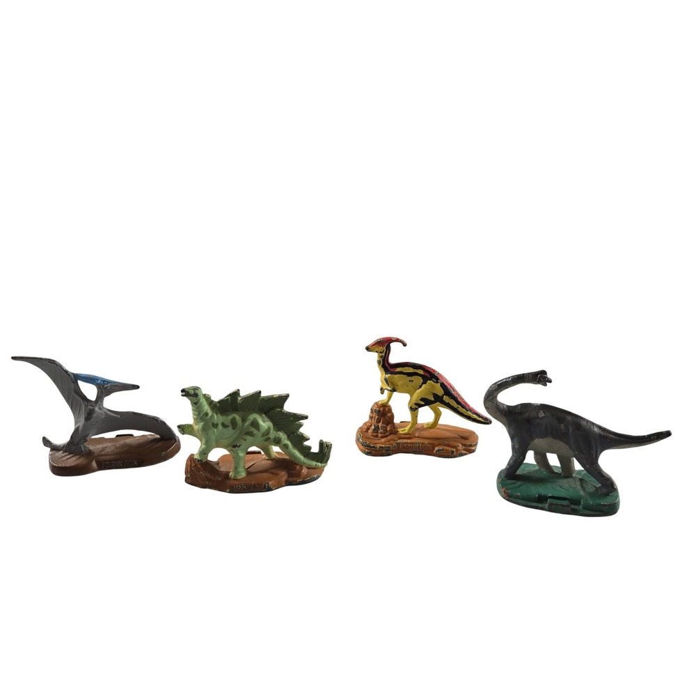 Vintage 1993 Jurassic Park Die Cast Metal Dinosaur Figures Lot of 4 Amblin